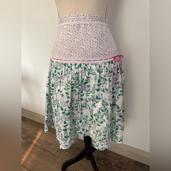 Kenzie Girl NWT Floral Pleated Summer Skirt Ribbon SZ 13 NWT - Picture 1 of 9